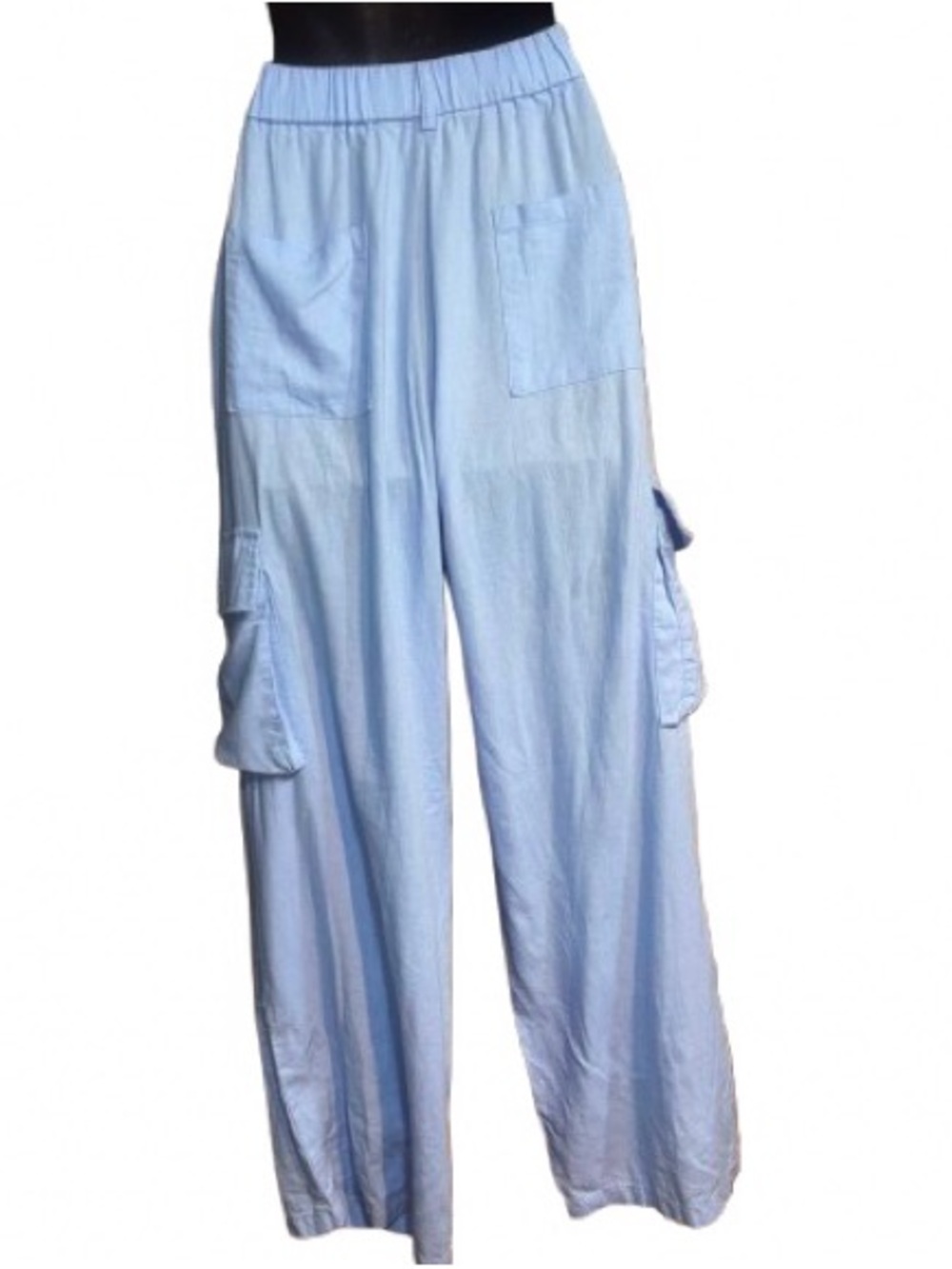 H/G
Blue Cargo Wide Leg pants size large - Picture 3 of 9